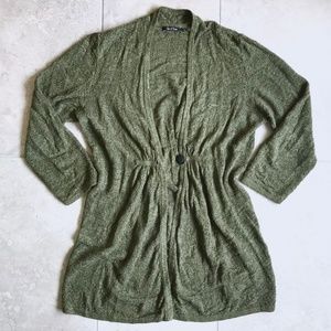 Nic + Zoe green open cardigan